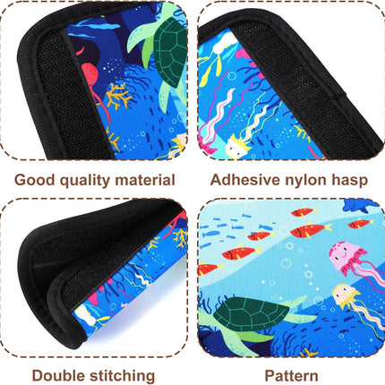 Handle Wrap for Bogg Bag, Neoprene Non-Slip Beach Bag Protector with Adhesive Nylon Hasp Shoulder Strap Cushion Relaxing Shoulder(Marine Animals) -.