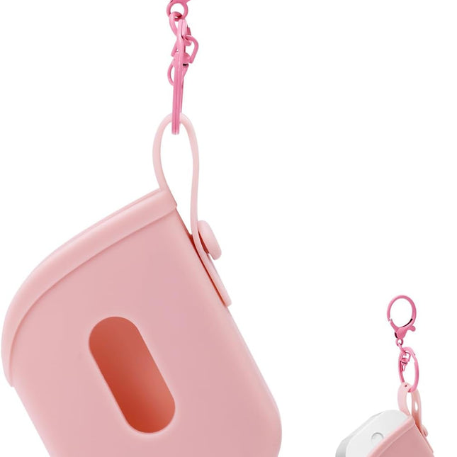 Silicone Case for Touchland Hand Sanitizer Spray 1 fl oz, Protective Cover with Keychain Accessory Travel-Friendly (Pink) -.