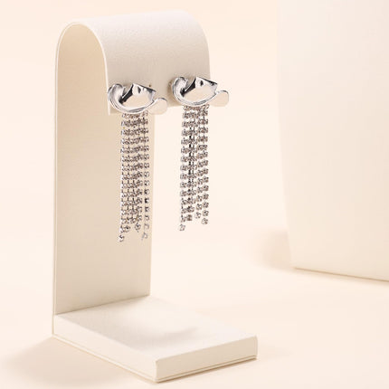 2pcs Western Cowgirl Hat Earrings, Alloy Stylish Silver Cowboy Rhinestone Dangle Tassel Earrings Small Jewelry Accessories for Women Friends Wife Gift -.