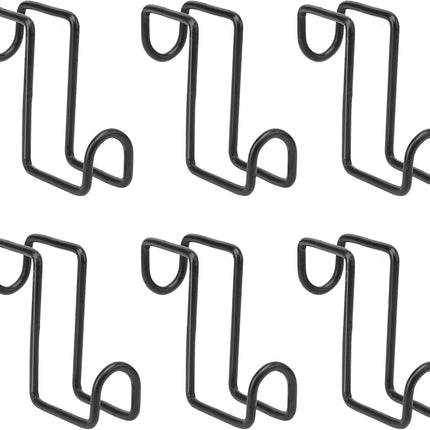 6pcs 4 Inch Tack Hook, Heavy Duty Metal Over Rail Hook for Hanging Horse Bridles,Buckets(Black) -.