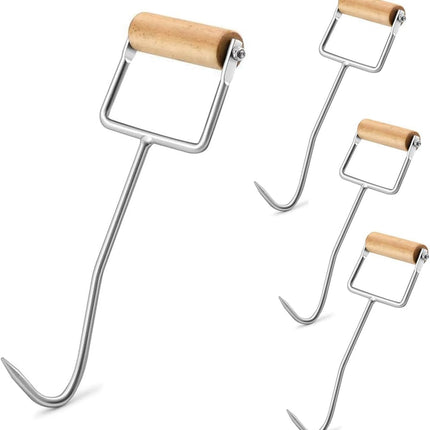 8 Inch Tack Hook,Heavy Duty Metal Over Rail Hooks Stall for Hanging Horse Bridles Halters and Buckets,4Pcs -