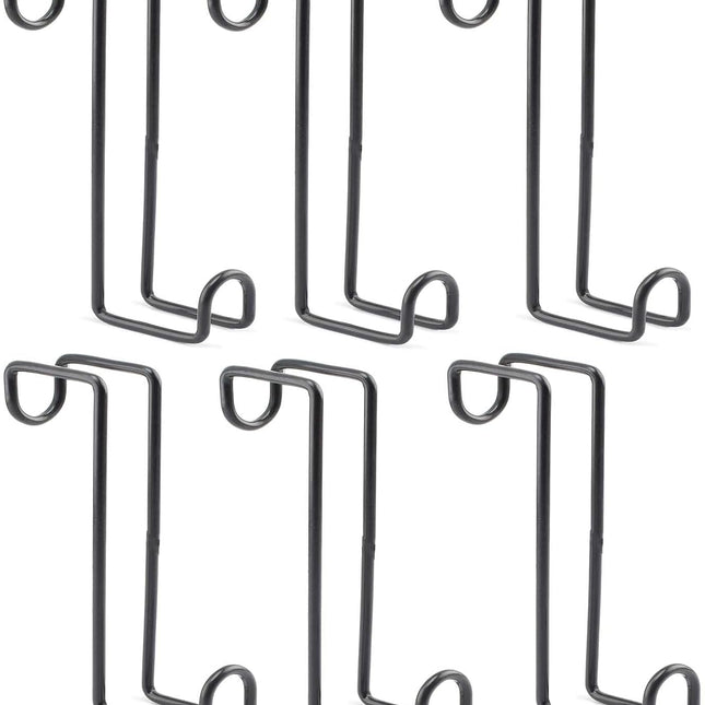 6Pack 8 Inch Tack Hook Heavy Duty Metal Over Rail Hooks Stall for Hanging Horse Bridles Halters and Buckets -.