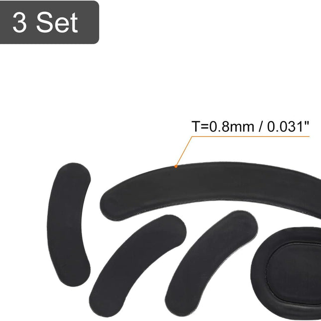 Rounded Curved Edges Mouse Feet Skates Pads 0.8mm w Cleaning Paper for G PRO Wireless Gaming Replacement Black 5Pcs/3 Set -.