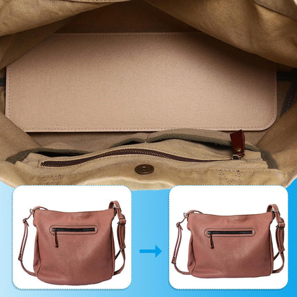 Felt Base Shaper 14x5 Inch, 2Pcs Bag Bottom Pad Purse Liner Board Insert Arc Corner for Handbags Tote Crossbody Backpack, Black Inch.