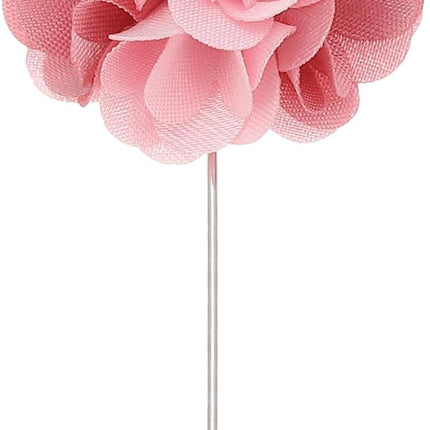 Flower Boutonnieres Pin, Lapel Pin for Men Camellia Wedding Graduation Anniversary Brooch Outfit Accessories Dark Pink/Light Pink -.