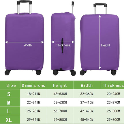 Luggage Cover, Suitcases Covers Elastic Carry on Protector Washable Scratch-Resistant Fits 22-24 Inch for Travel Business Trips, Violet inch.