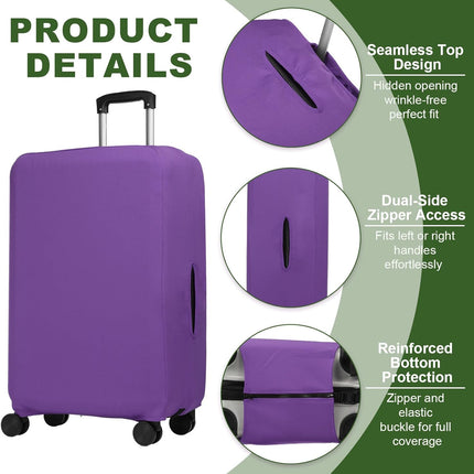 Luggage Cover, Suitcases Covers Elastic Carry on Protector Washable Scratch-Resistant Fits 22-24 Inch for Travel Business Trips, Violet inch.