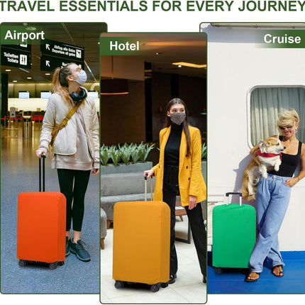 Luggage Cover, Suitcases Covers Elastic Carry on Protector Washable Scratch-Resistant Fits 22-24 Inch for Travel Business Trips, Violet inch.