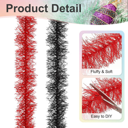 5Ft Feather Boa, 4 Pcs Artificial Fluffy Boas Party Decorations for DIY Crafts, Wedding Costume, Christmas, Concert, Halloween, Home Decor, Pink.