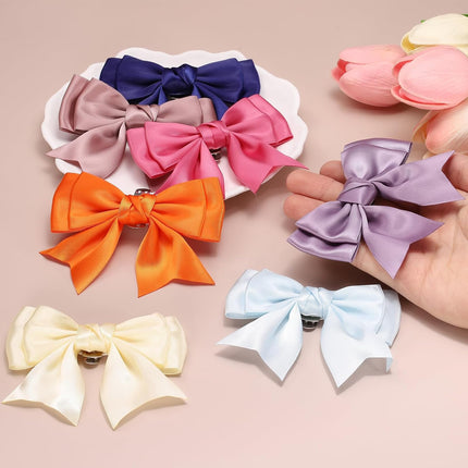 Women Bow Shoe Clips, 4 Pcs Satin Elegant Detachable Bowknot Cute Embellishment Buckle for Decoration Wedding Party, Mint Blue -.