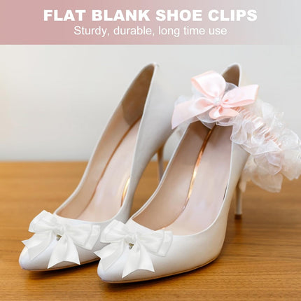 Women Bow Shoe Clips, 4 Pcs Satin Elegant Detachable Bowknot Cute Embellishment Buckle for Decoration Wedding Party, Mint Blue -.