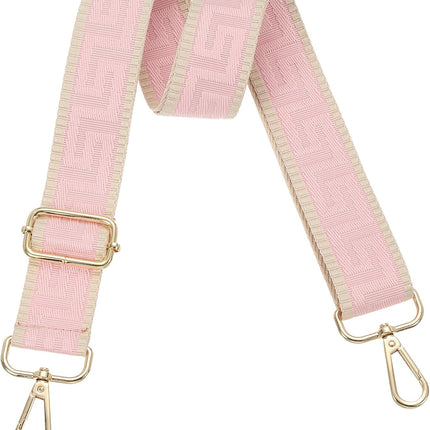 Purse Strap, Adjustable Crossbody Bag Straps Wide Shoulder Strap Universal Replacement Belt for Women's Handbags Canvas Satchels Backpack, Light Pink -.