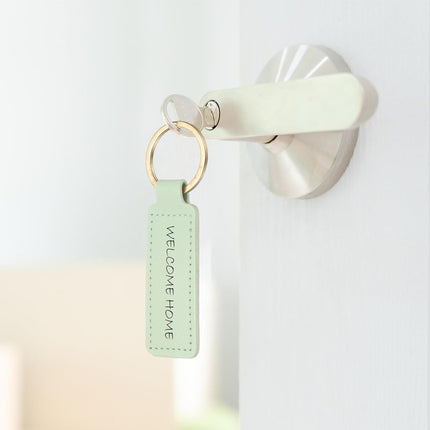16pcs Leather Keychain Blanks,72mm Sublimation Blanks PU Key Chain Keyring with Rings White -.