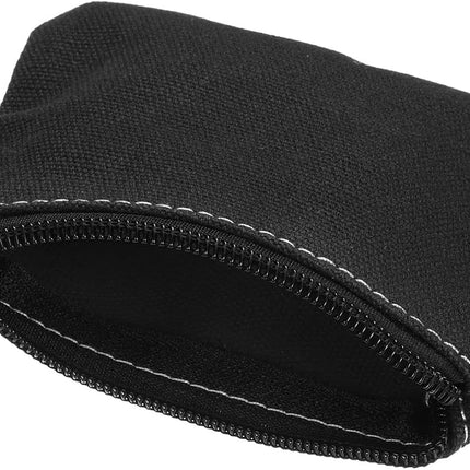 3" x 5" Coin Purse Pouch, 2 Pack Change Purses Small Organizer Bags with Zipper Canvas for Home, Black White -.