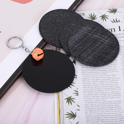 Acrylic Circle Blanks 4 Inch, 20 Pack Round Clear Disc Ornaments with Hole for DIY Keychain Project Crafting, Black Inch.