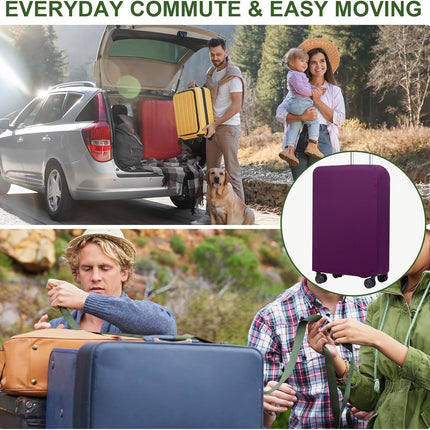 Luggage Cover, Suitcases Covers Elastic Carry on Cover Protector Washable Scratch-Resistant Fits 28-29 Inch for Travel Business Trips, Purple inch.