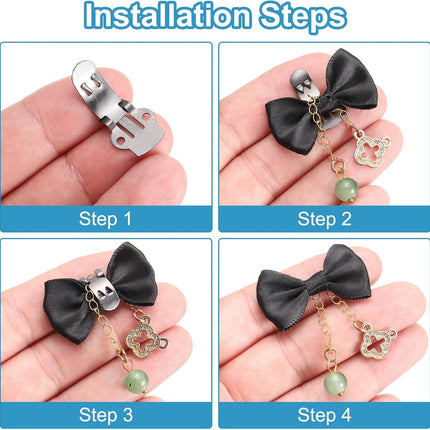 19mm x 31mm Shoe Clips, 10 Pcs Flat Blank Clips Supplies Embellishments for DIY Crafts Decoration Project Shoes Gold.