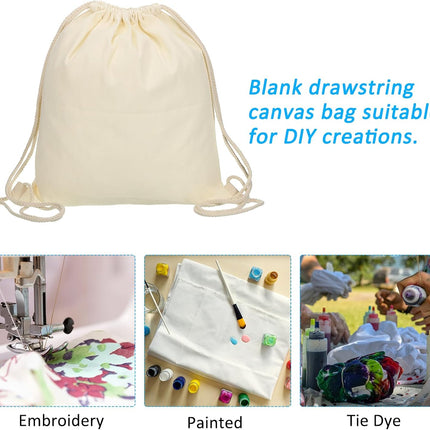Cotton Drawstring Bags, Backpack Foldable Sports Gym Bags for Women Men Trip, Brown -.