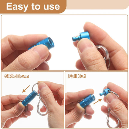 Quick Release Keychain, Detachable Pull Apart Key Rings Clip Spring Split Snap Separate Keychains Lock Holder Wine Red Blue -.