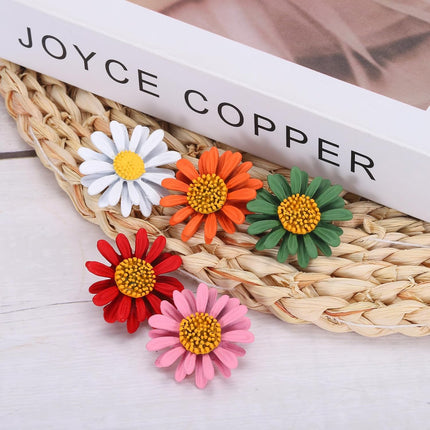 Daisy Pin, Flower Women Brooch Lapel Pins Sunflower Suit Pin for Shirt Hat Cardigan Sweater Decorate Tie Tacks Back Clutch Jewelry Gifts White -.
