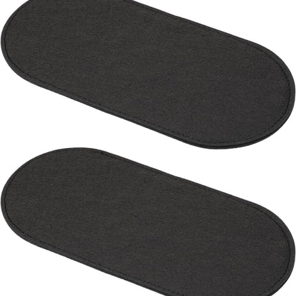 Felt Base Shaper 10x5 Inch, 2 Pcs Bag Bottom Pad Purse Liner Board Insert Oval for Handbags Tote Crossbody Backpack, Black Inch.