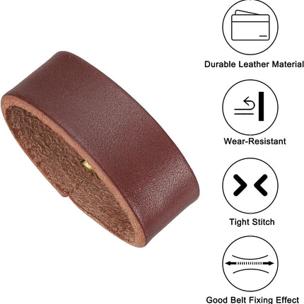 Leather Loop Keeper, Loops Belt Keeper Retainer Straps Replacement Reddish Brown 1.5"/1.6".