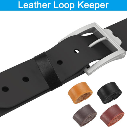 Leather Loop Keeper, Loops Belt Keeper Retainer Straps Replacement Reddish Brown 1.5"/1.6".