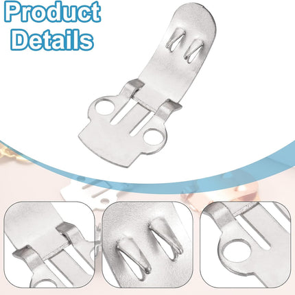 14mm x 30mm Shoe Clips, 10 Pcs Flat Blank Clips Supplies Embellishments for DIY Crafts Decoration Project Shoes Silver -.
