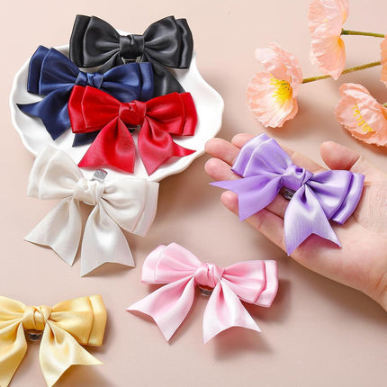 Women Bow Shoe Clips, 4 Pcs Satin Elegant Detachable Bowknot Cute Embellishment Buckle for Decoration Wedding Party, Light Pink -.