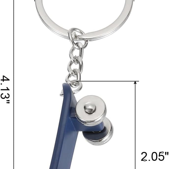 SkateBoard Hoop Keychain, Mini Cute Sports Basketball Key Chain Sport Ball Pendant Ring Bag Blue -.