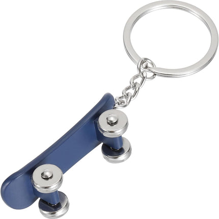 SkateBoard Hoop Keychain, Mini Cute Sports Basketball Key Chain Sport Ball Pendant Ring Bag Blue -.