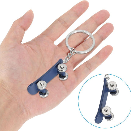 SkateBoard Hoop Keychain, Mini Cute Sports Basketball Key Chain Sport Ball Pendant Ring Bag Blue -.