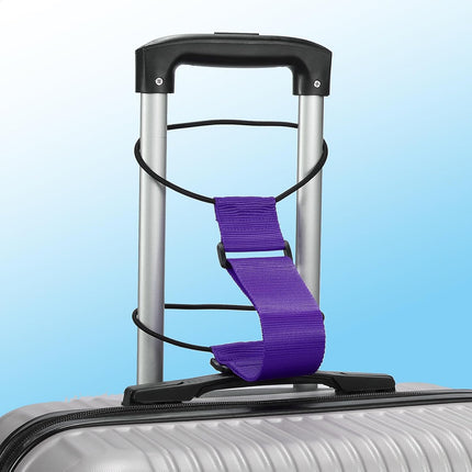 Luggage Straps Bag Bungee, 2 Pcs Suitcase Adjustable Belt for Add a Easy to Travel Elastic Strap Handle Handbag Backpack, Purple -.