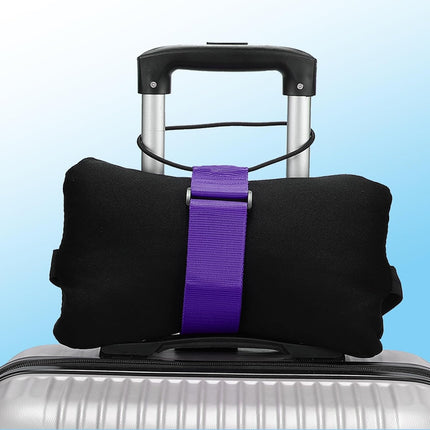 Luggage Straps Bag Bungee, 2 Pcs Suitcase Adjustable Belt for Add a Easy to Travel Elastic Strap Handle Handbag Backpack, Purple -.