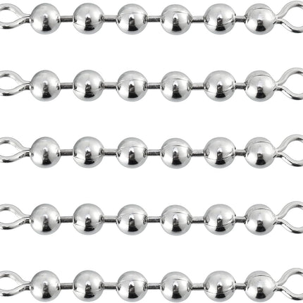 20 Pack Fishing Bead Chain Swivels Stainless Steel High Speed Trolling Tackle Rig Gear Freshwater Saltwater Salmon Walleye - 6 bead, 3/16".