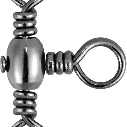 30 Pack Fishing 3 Way Swivels, 35-175LB, Three Barrel Swivels Tackle Catfish Rig - #10-35LB.