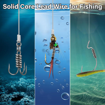Solid Core Lead Wire 1LB/2LB(1/4",1/8"),High-Density Fishing Line Soft Sinker Weight Dragging Drifting Fly Tying Crafting Material - 1/4"-2LB.