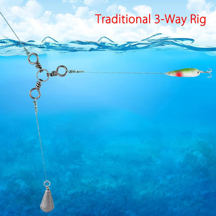 50 Pack 3 Way Swivel Fishing Tackle 30-220Lb Catfish Swivels Three Rigs Freshwater Saltwater - #7(28Lb)-50.