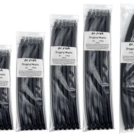 6 Pack Dragging Weights for Catfishing, Drifting Weight Freshwater Fishing Sinkers Bottom Search Slip Stick Trolling Catfish Tackle Gear - 3oz-6.