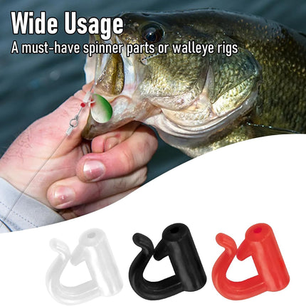 100 Pack Quick Change Spinner Clevis Plastic Blade Snaps Lure Making Supplies Walleye Rig Inline Parts Black/100 -.