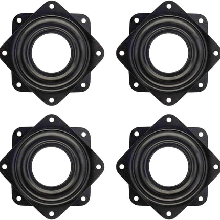 4 Pack 2.8 Inches Lazy Susan Turntable, 5/16 Inch Thick & 100 LB Capacity,Black.