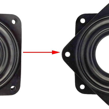 4 Pack 2.8 Inches Lazy Susan Turntable, 5/16 Inch Thick & 100 LB Capacity,Black.