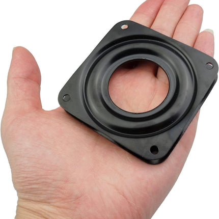 4 Pack 2.8 Inches Lazy Susan Turntable, 5/16 Inch Thick & 100 LB Capacity,Black.