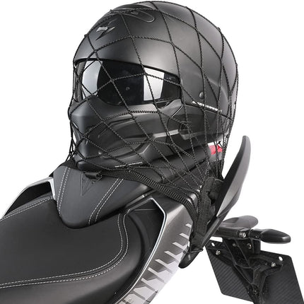 Motorcycle Luggage Net Cargo Helmet with Adjustable Metal Hooks for Motorcycles and Bicycles -.