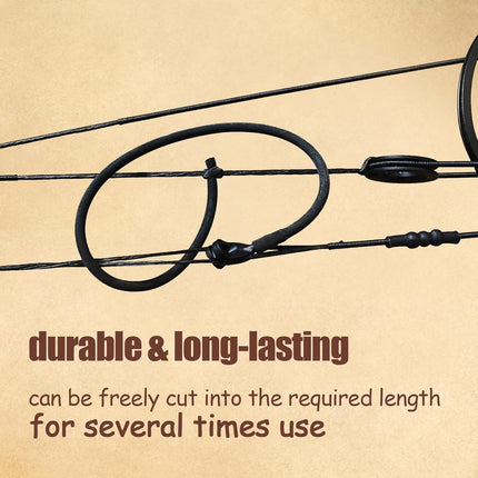 6.5 Ft Archery Bow Peep Sight Tubing Durable Replacement Rubber Tube for Compound Accessories Black -.