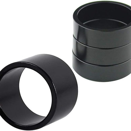 8 PCS Bicycle Headset Spacer Bike Handlebar Stem Spacers Threadless Aluminum Alloy Set Fit 1 1/8-Inch For MTB BMX Mountain Road Bikes Cycling 2MM 3MM 5MM 10MM(Black) -.