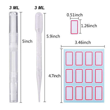 20 PCS Cuticle Oil Pens Transparent Twist Cosmetic Container Empty Nail Pen With Brush Tip Lip Gloss Refillable Eyelash Growth Liquid Tube 10 Transfer Pipettes 2 Stickers white-20 -.