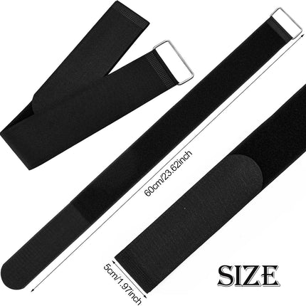 Adjustable Pedal Straps for Ellipse Leg Exerciser Machine, Feet Strap Under The Desk Training Fitness Home Office Sports Accessories Fit Foot Prevent Slipping Black -.