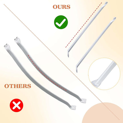4pcs 12Inch Wire Shelf Brackets Set, Metal White Closet Support Bracket with End & Clips Hidden Wall Shelving Accessories for Shelves Racks (Shelf not Include) - 4 pack end bracket.
