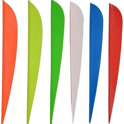ISPORT 2.5'' 3" 4'' 5'' Archery Vanes Fletches Plastic DIY Arrow Fletching 50pcs 100pcs 3 Color Mixed Random - 3''.
